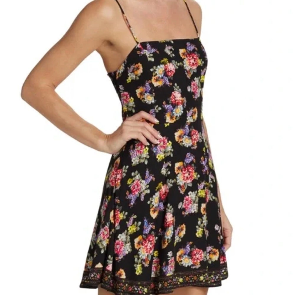 Alice + Oliva Glinda Printed Smocked Crepe Dress. NWT